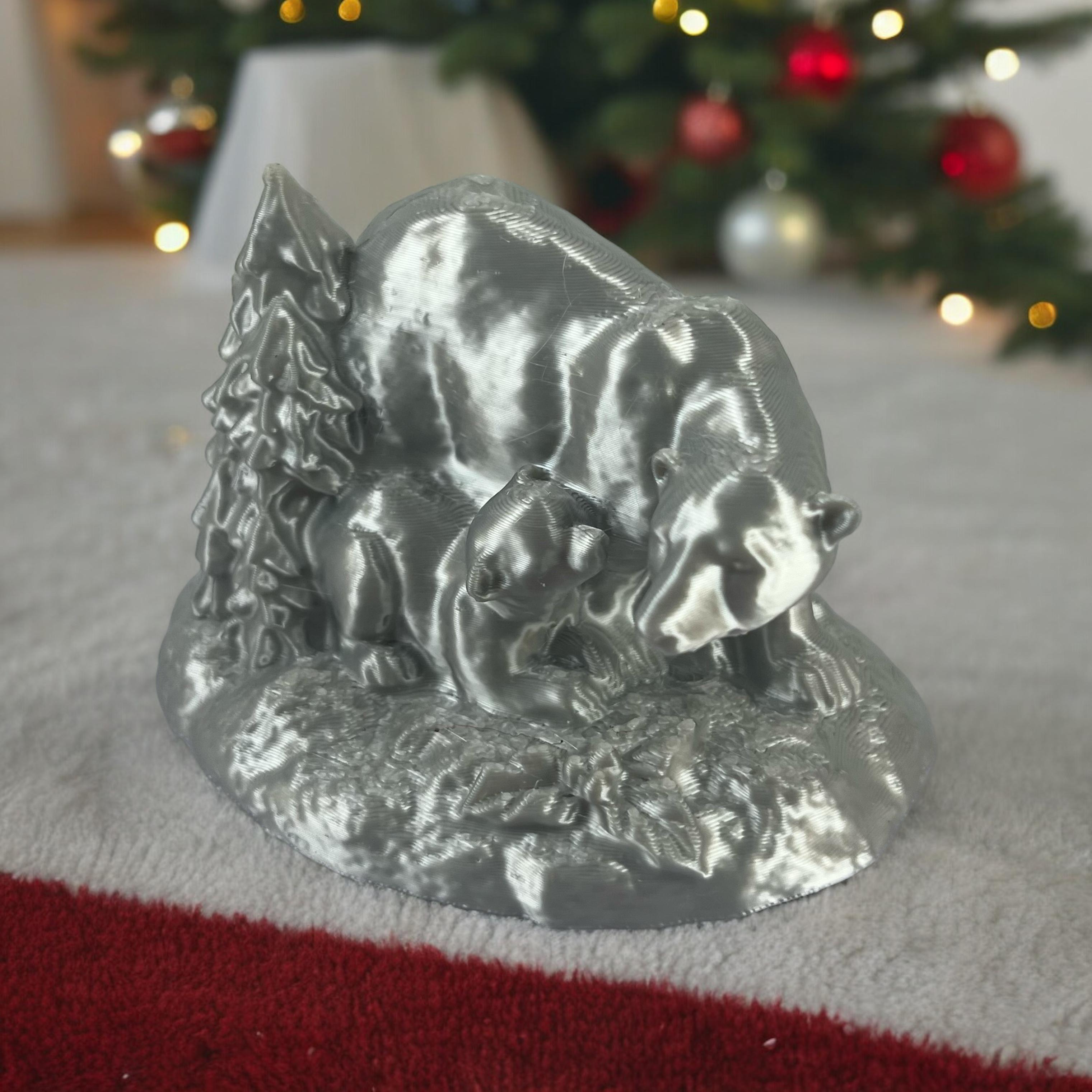 Christmas polar bear 3d model