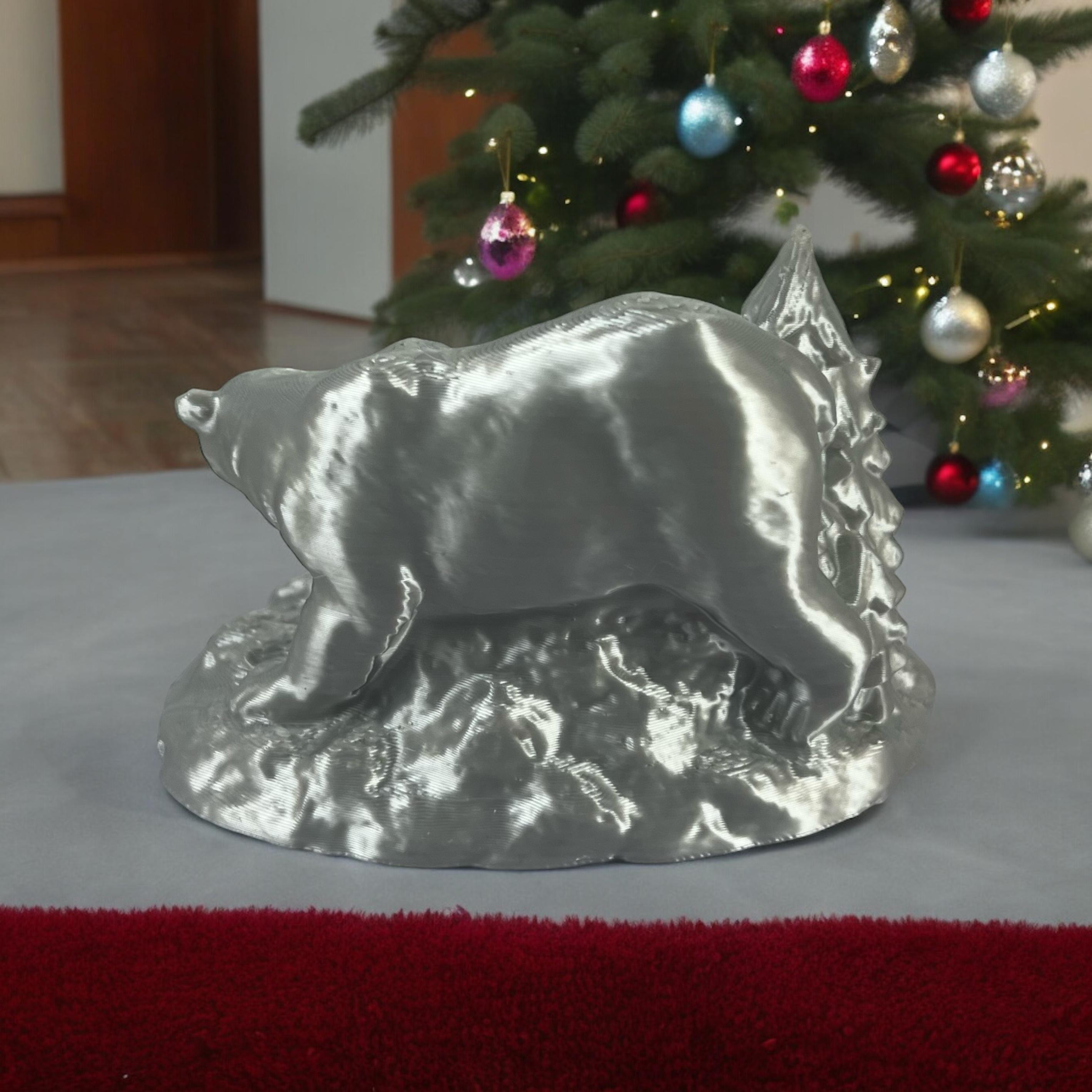 Christmas polar bear 3d model