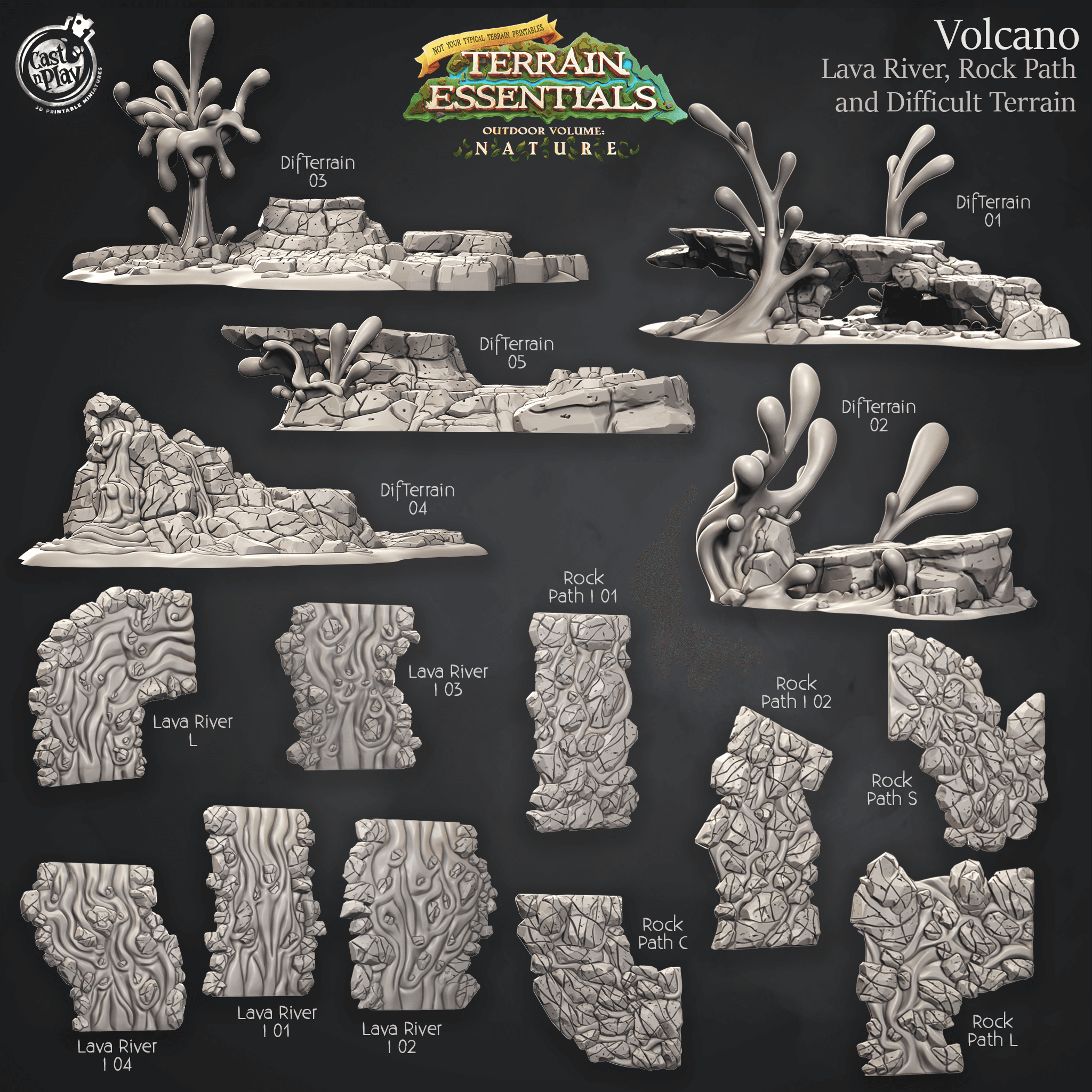 Volcano Set (Pore-Supported) 3d model