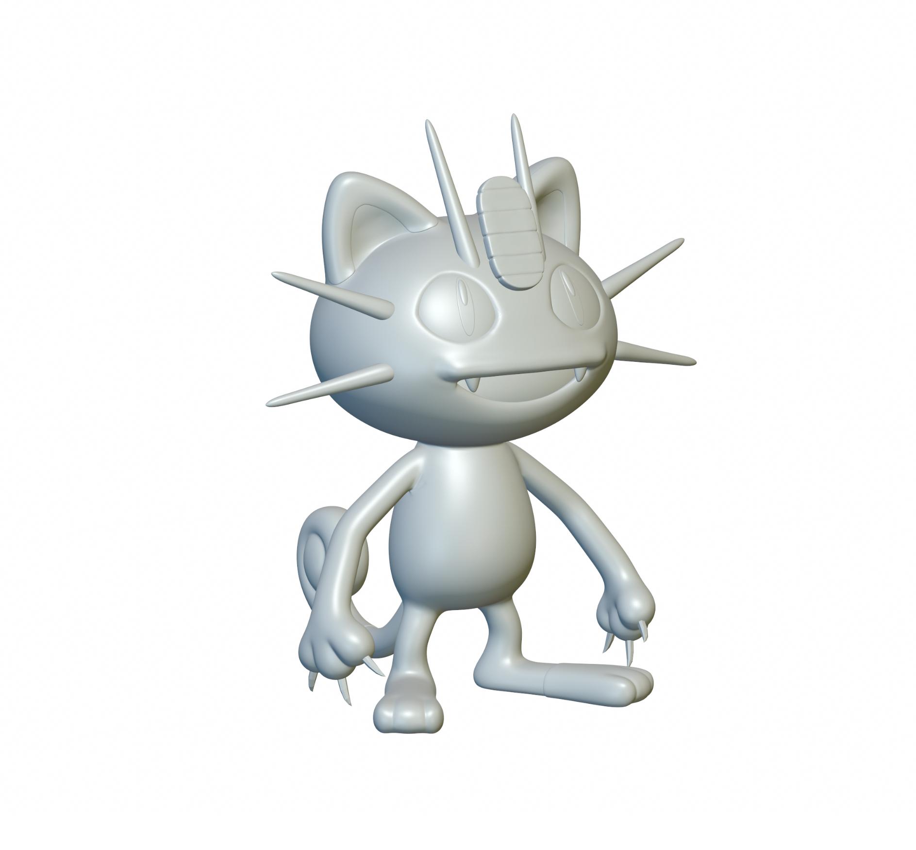 Pokemon Meowth #52 - Optimized for 3D Printing 3d model