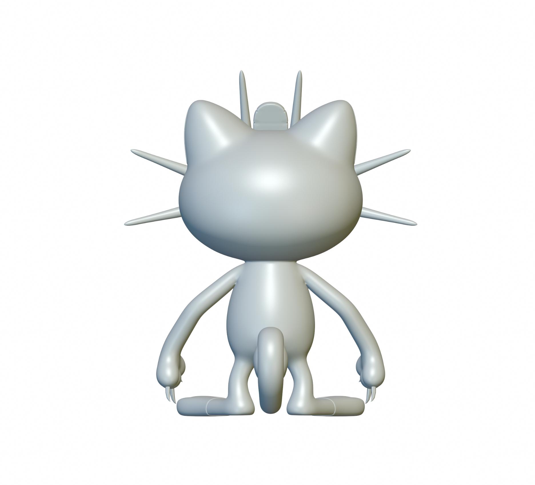 Pokemon Meowth #52 - Optimized for 3D Printing 3d model