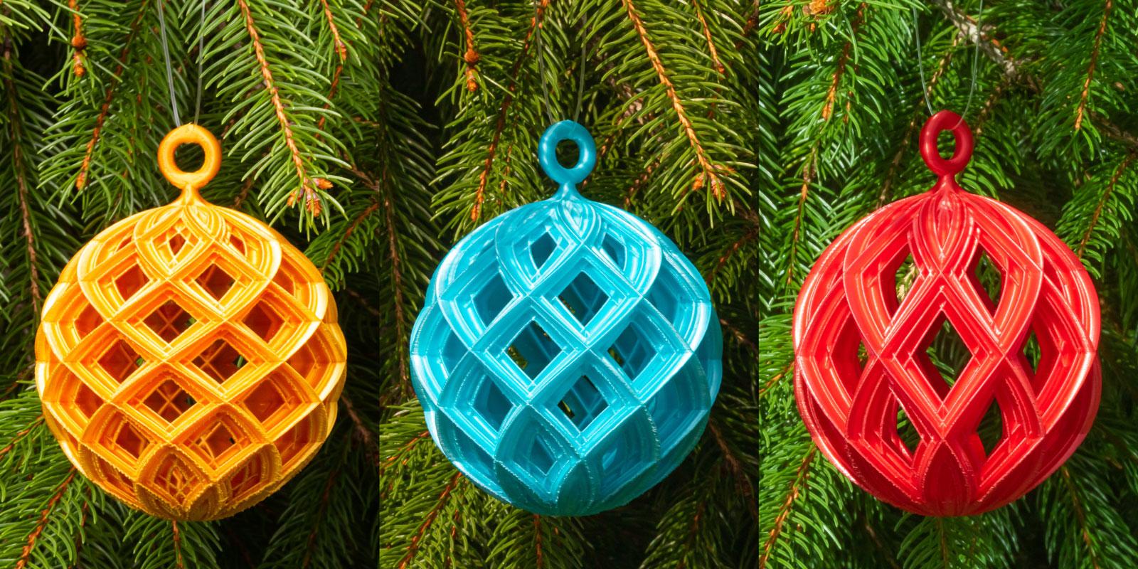 Lattice Christmas Balls 2021 (Set of 3) 3d model