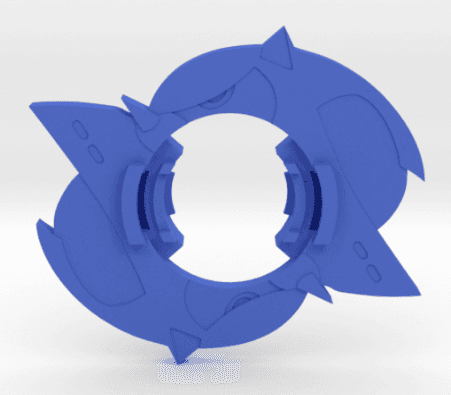 BEYBLADE METAL SONIC GT | COMPLETE | SONIC THE HEDGEHOG SERIES 3d model