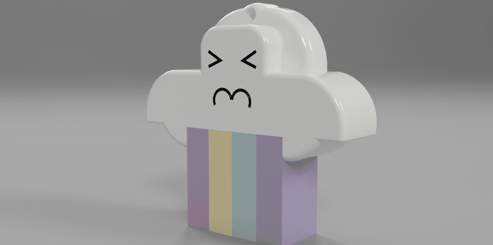 Rainbow Cloud 3d model