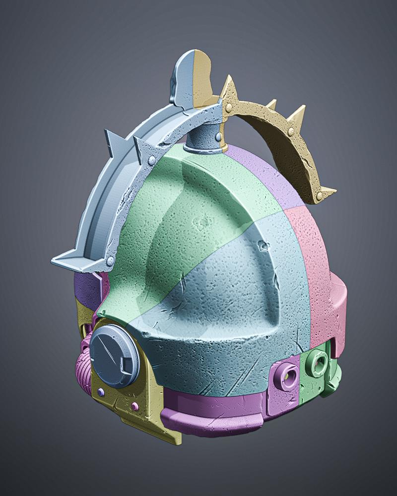 Space Marine Helmet - Tactical Relic 3d model