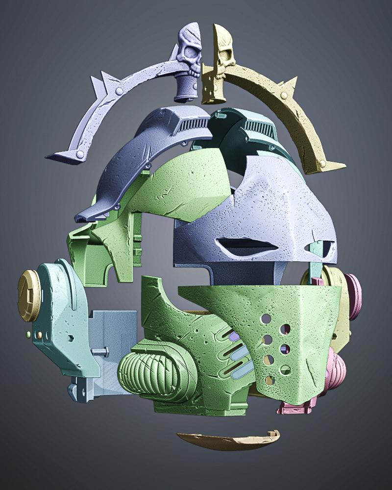 Space Marine Helmet - Tactical Relic 3d model