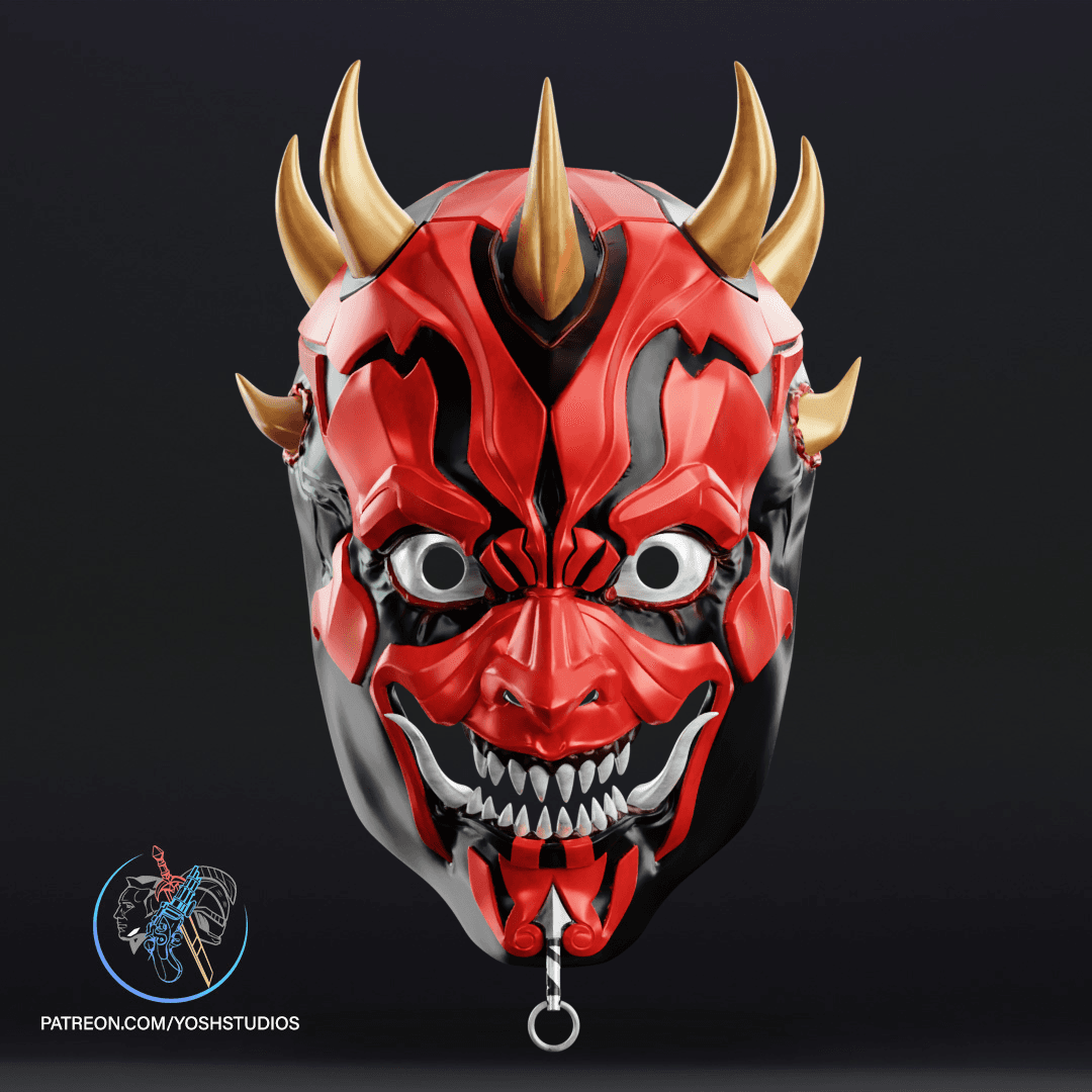 Sengoku Darth Maul Mask 3D Print File Samurai 3d model