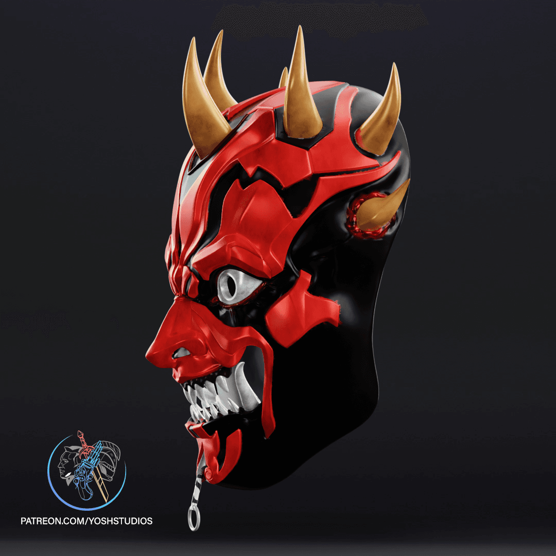 Sengoku Darth Maul Mask 3D Print File Samurai 3d model