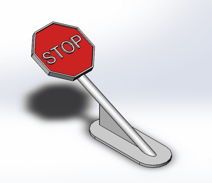 Stop sign door stopper 3d model