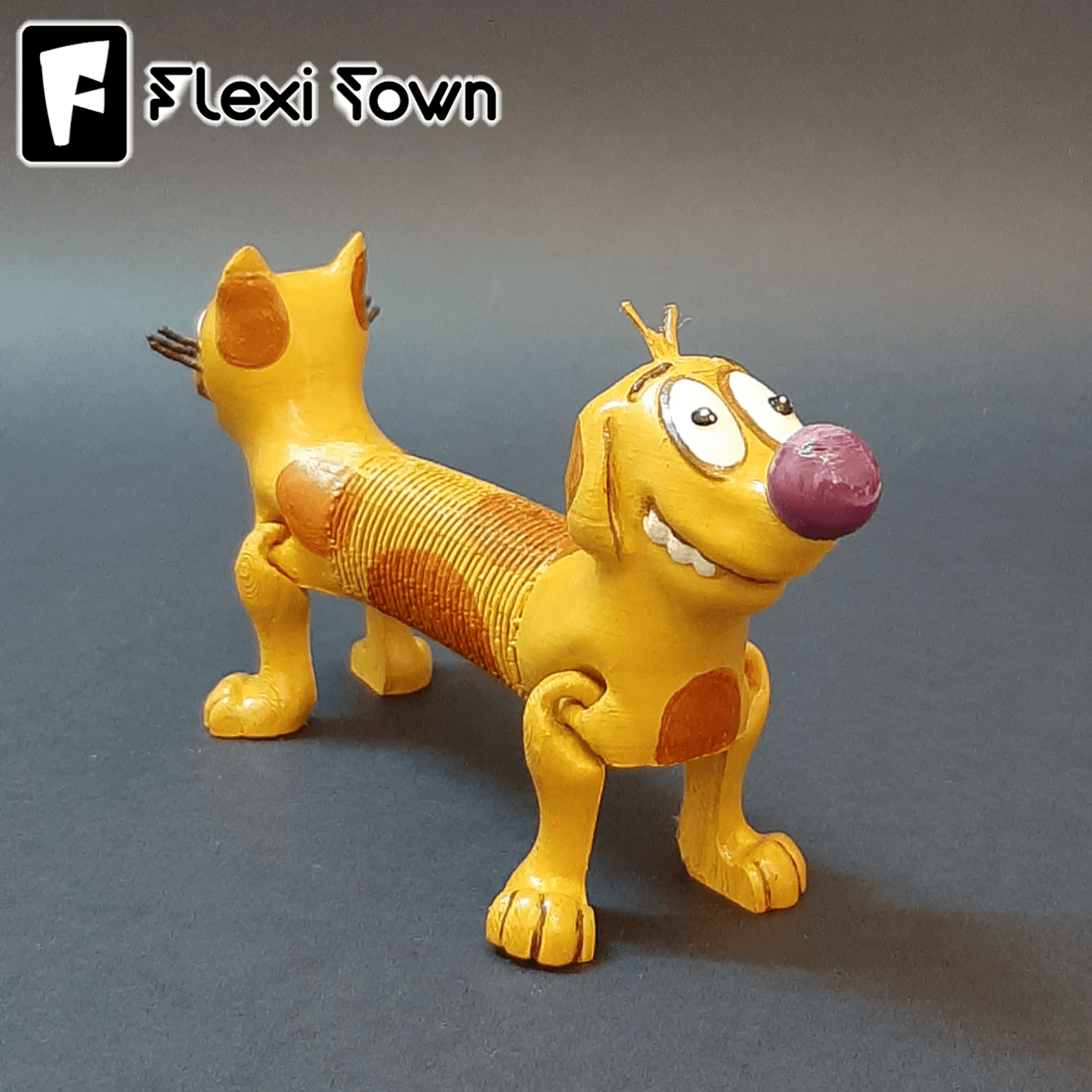 Flexi Print-in-Place CatDog  3d model