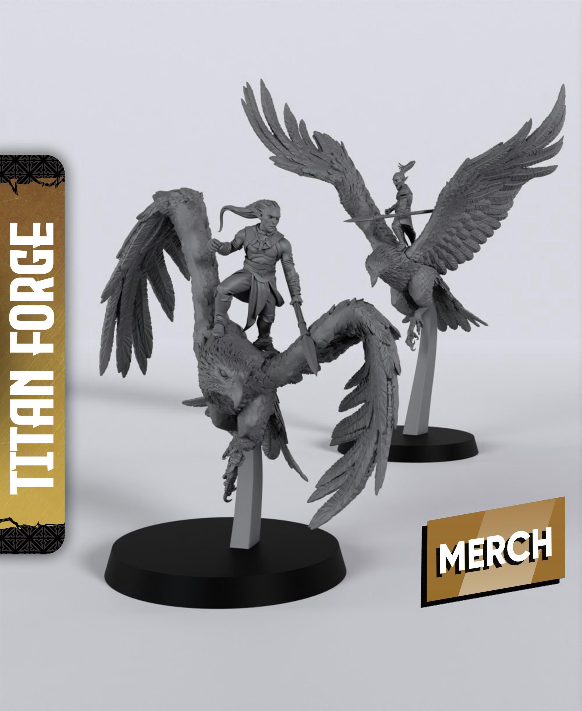 Kestrel Knights - With Free Dragon Warhammer - 5e DnD Inspired for RPG and Wargamers 3d model