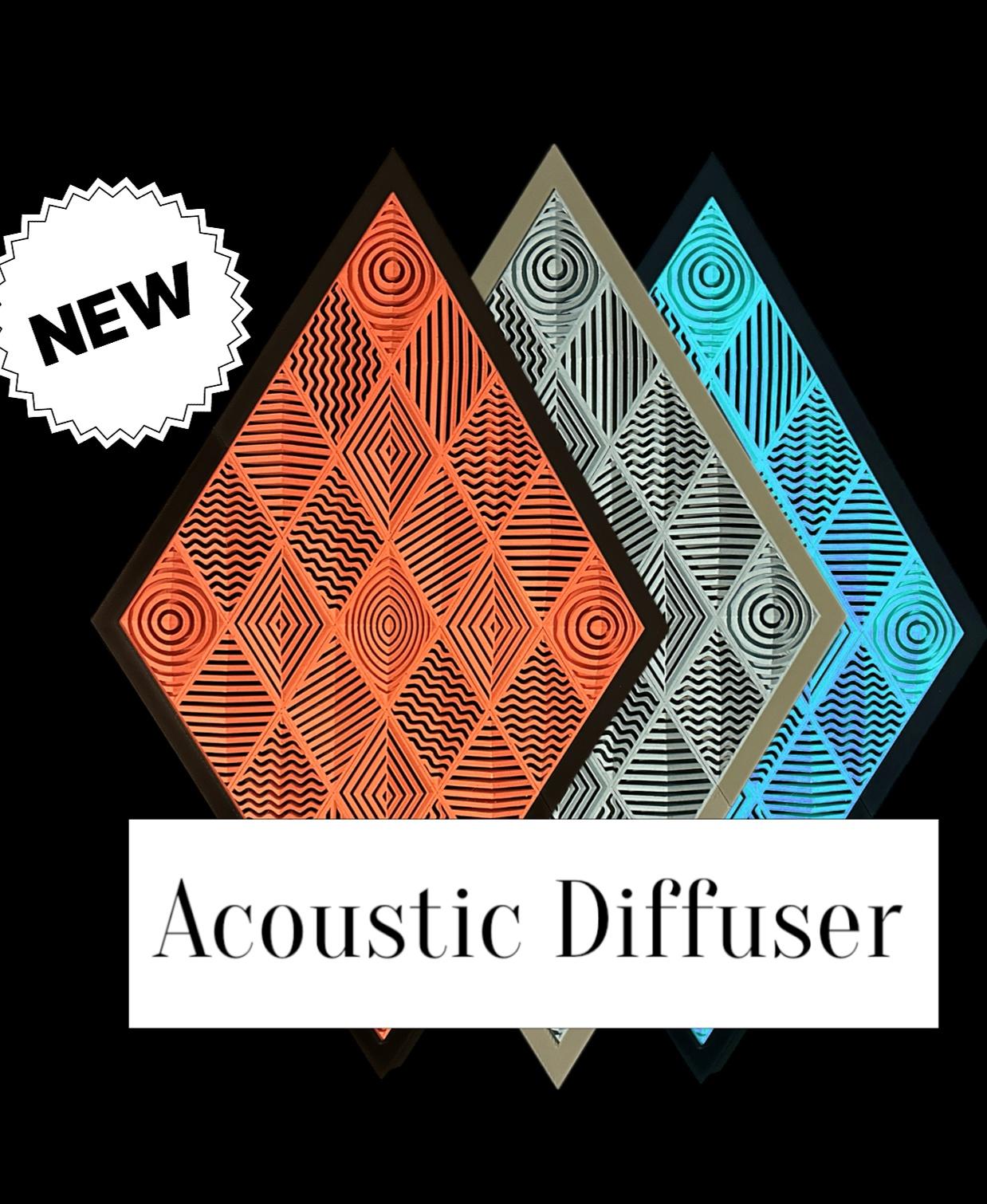 The Diamond Echo Diffuse ~ Acoustic Diffuser Panels 3d model