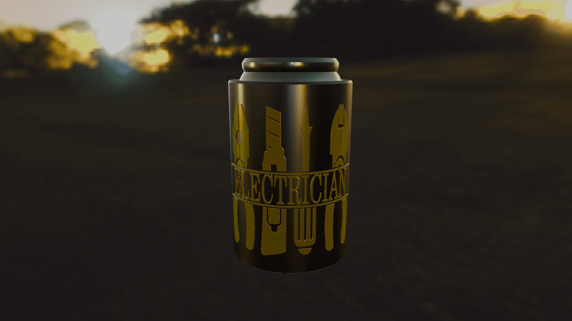 Electrician Can Holder / Koozie 3d model