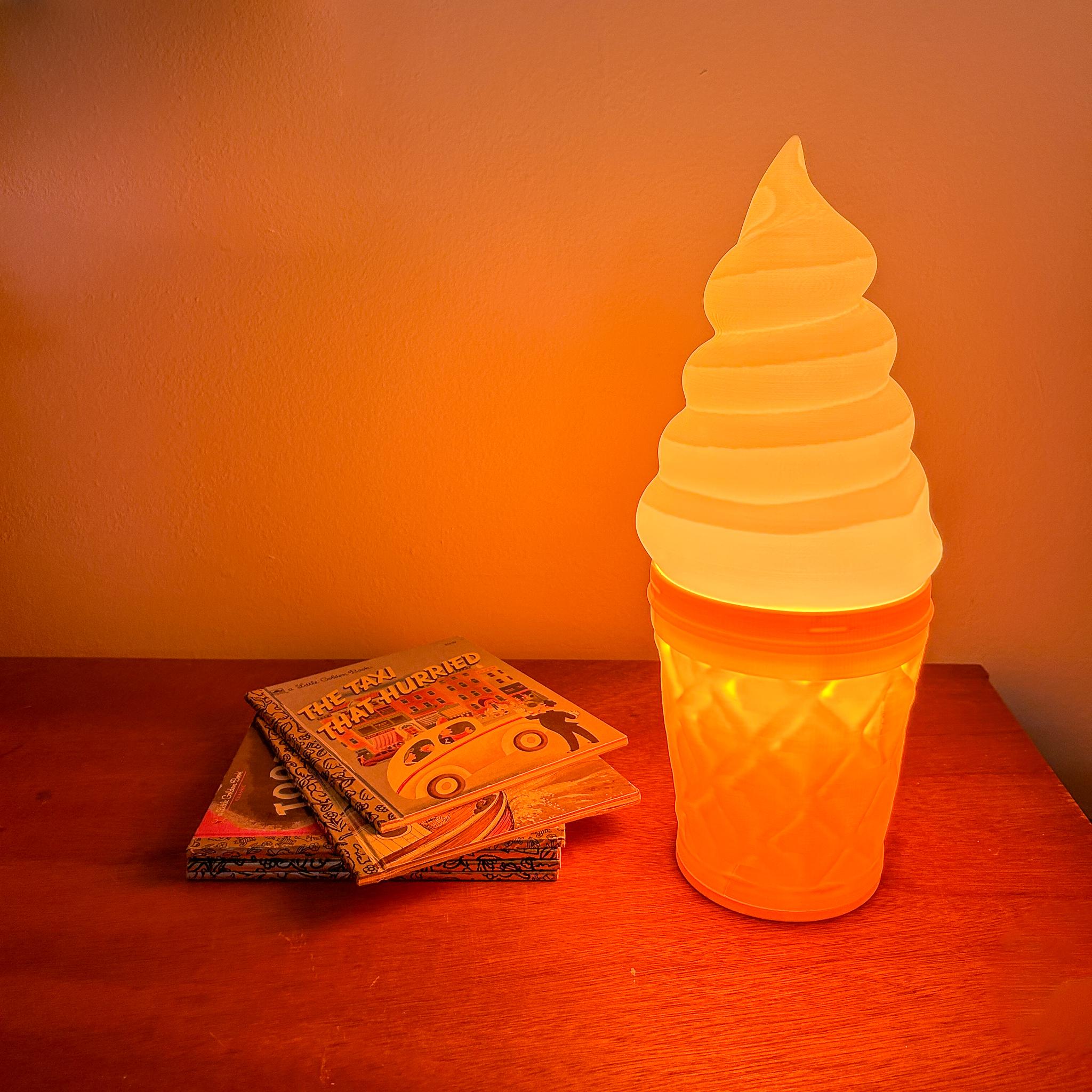 Ice Cream Lamp - Retro Style, Compatible with IKEA Strala Lamp 3d model