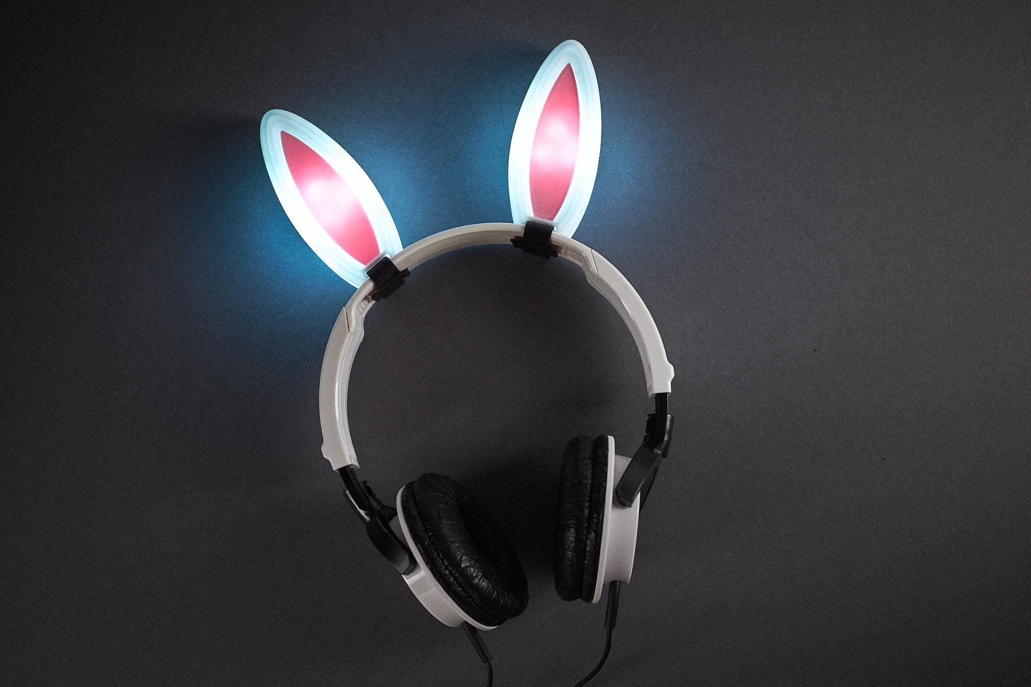 LED Cute Bunny Ears Cosplay 3d model