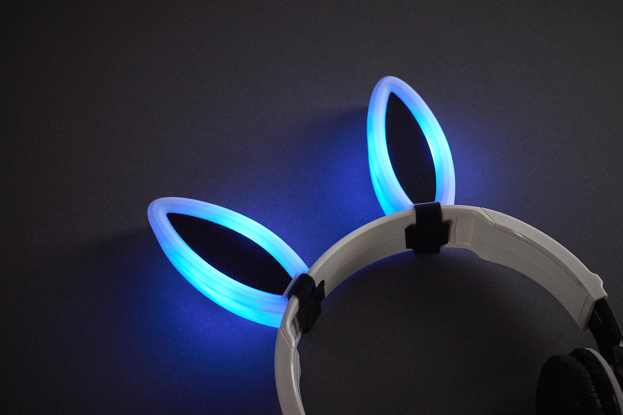 LED Cute Bunny Ears Cosplay 3d model