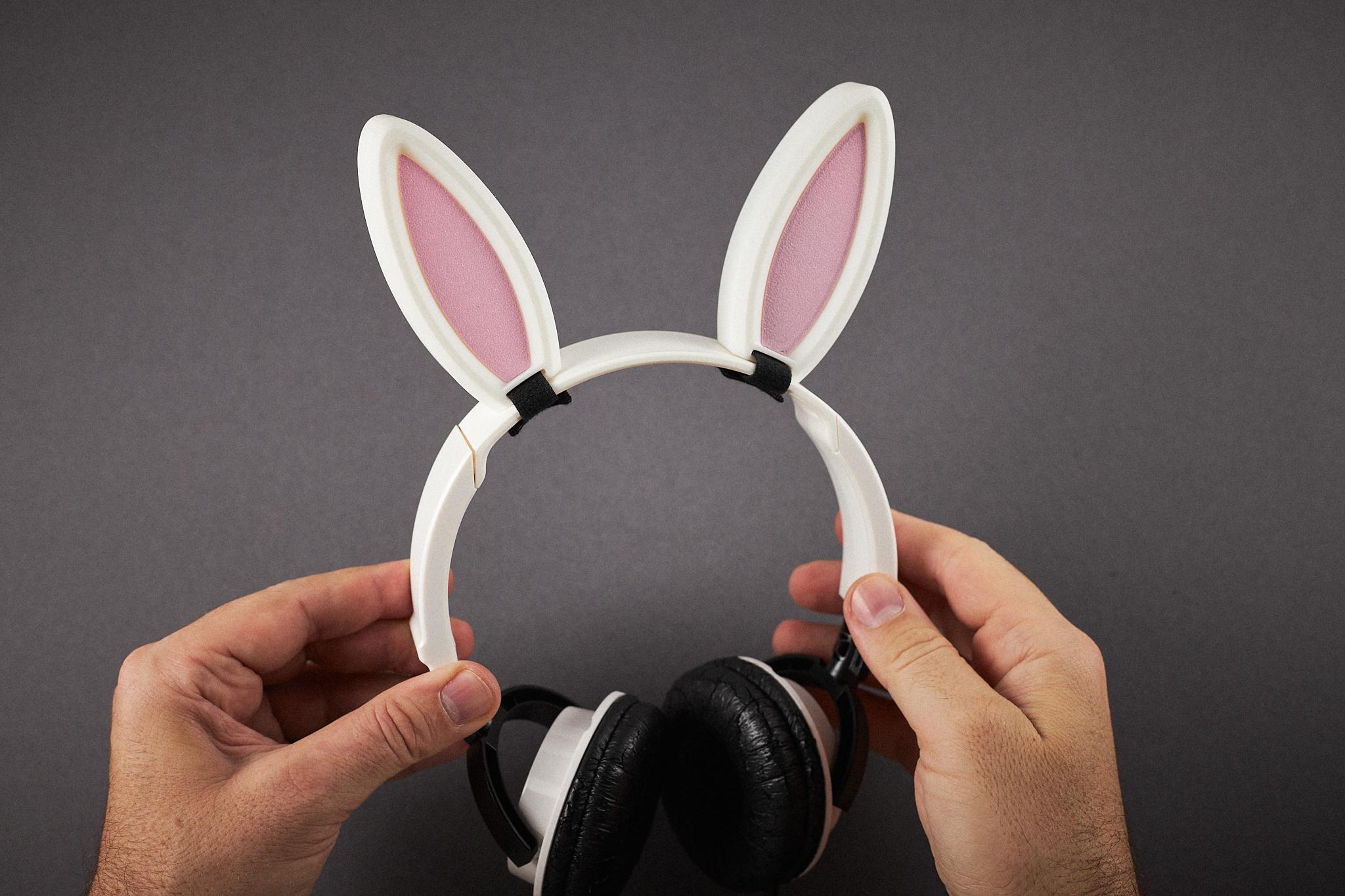 LED Cute Bunny Ears Cosplay 3d model