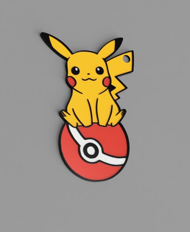 PIKACHU STICKER 3d model