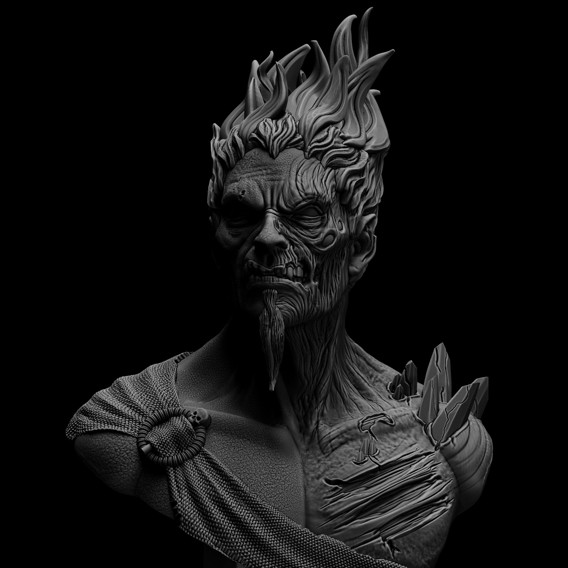 Hades Bust (Pre Supported) 3d model