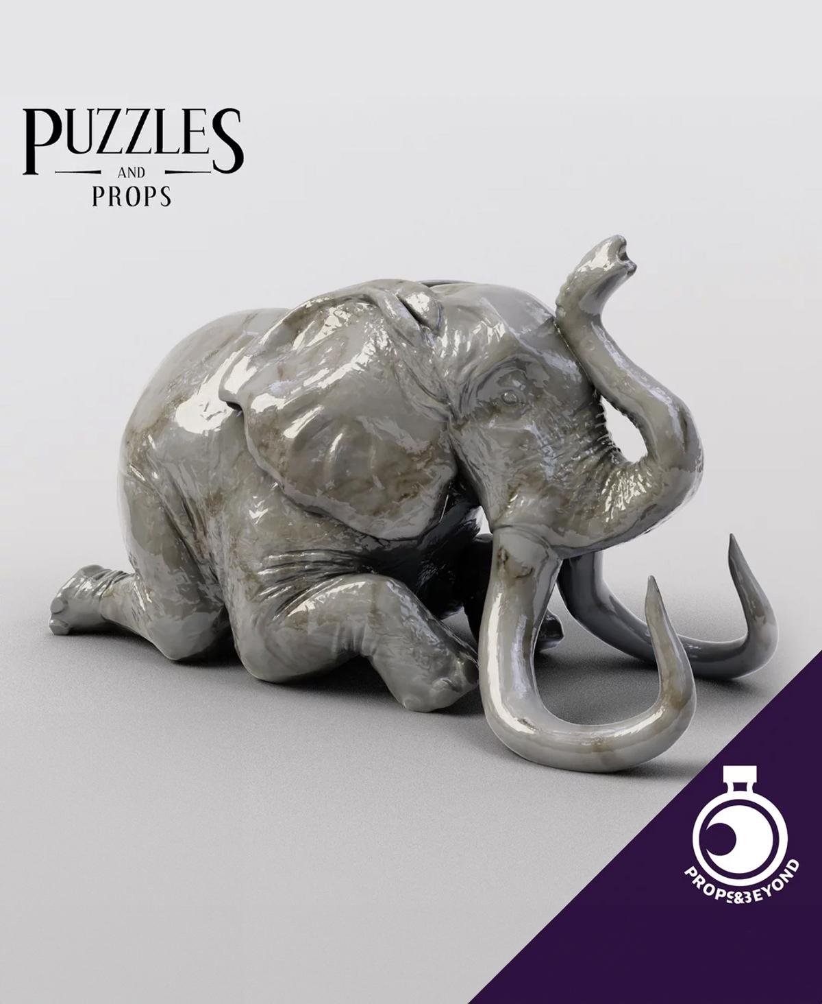 Figurine of Wondrous Power - Marble Elephant 3d model