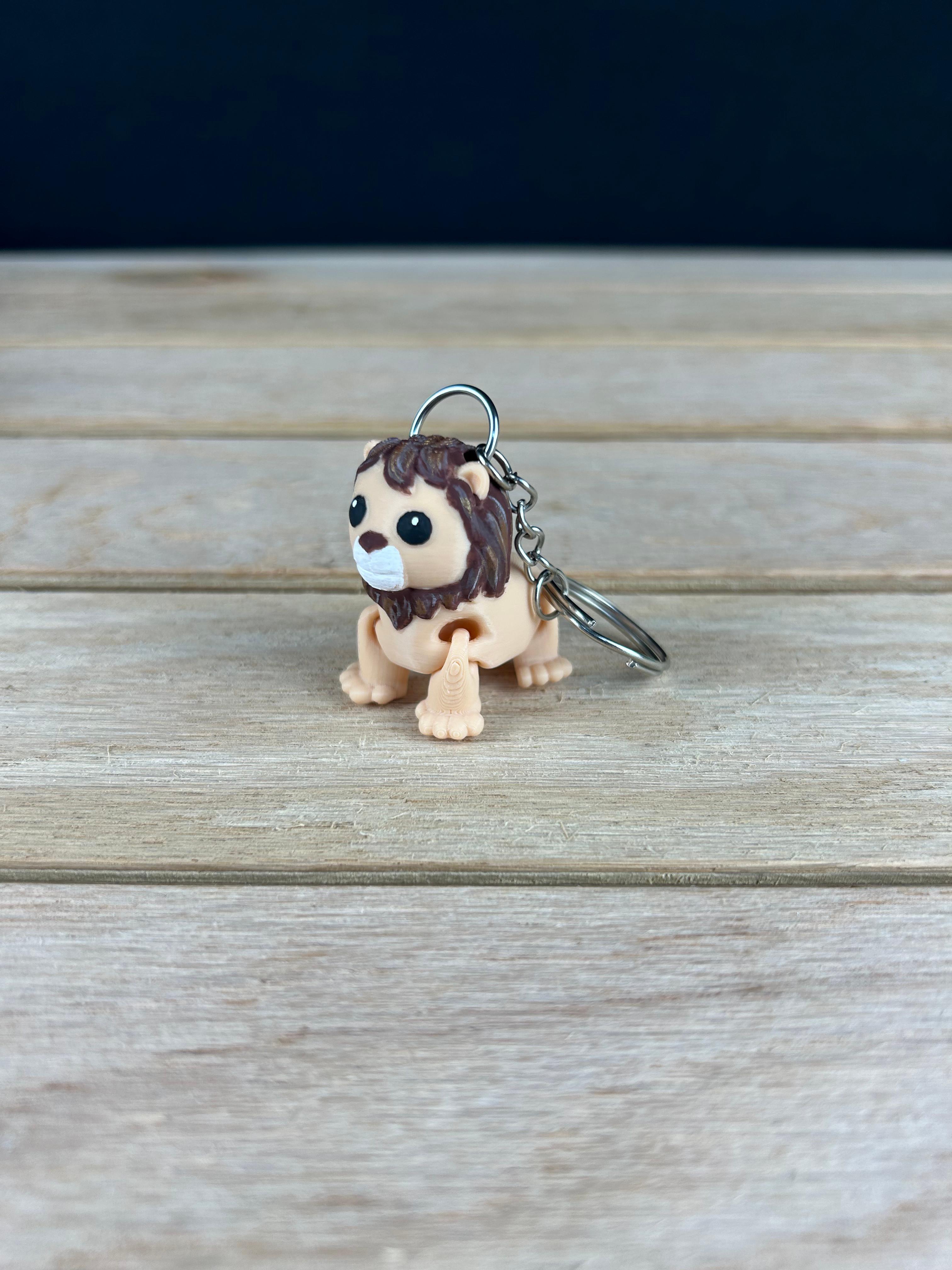 Lion Fidget Keychain 3d model