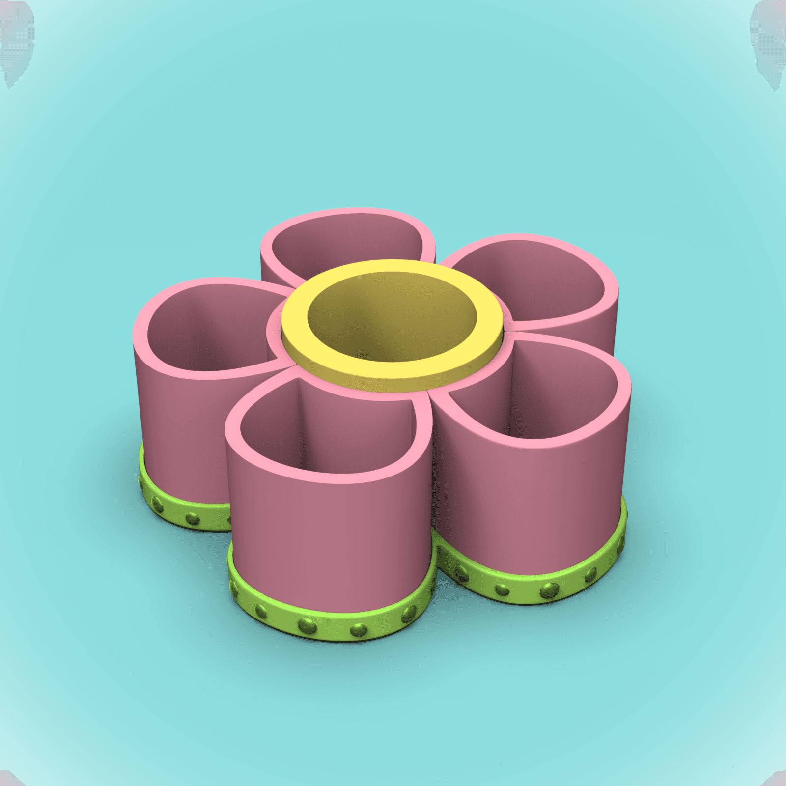 Spring Flower Desk Organizer 3d model