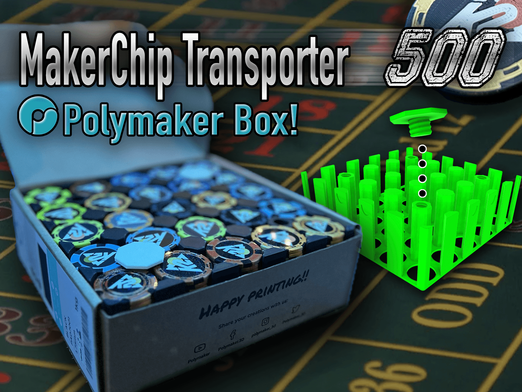 MakerChip Transporter 500 - Polymaker Insert 3d model