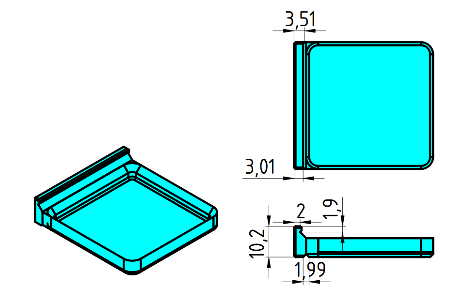 Gridfinity baseplate adaptation for Multiboard - parametric - with FreeCAD file 3d model