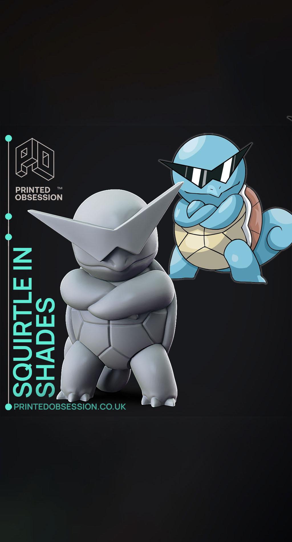 Squirtle with Shades - Pokemon - Fan Art 3d model