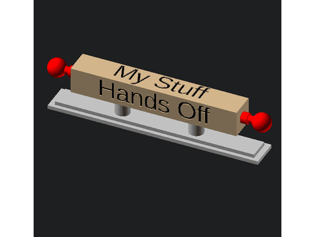 Customizable Table Sign 3d model