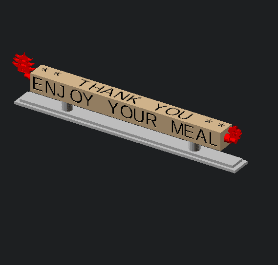 Customizable Table Sign 3d model