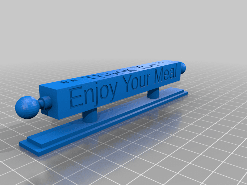 Customizable Table Sign 3d model