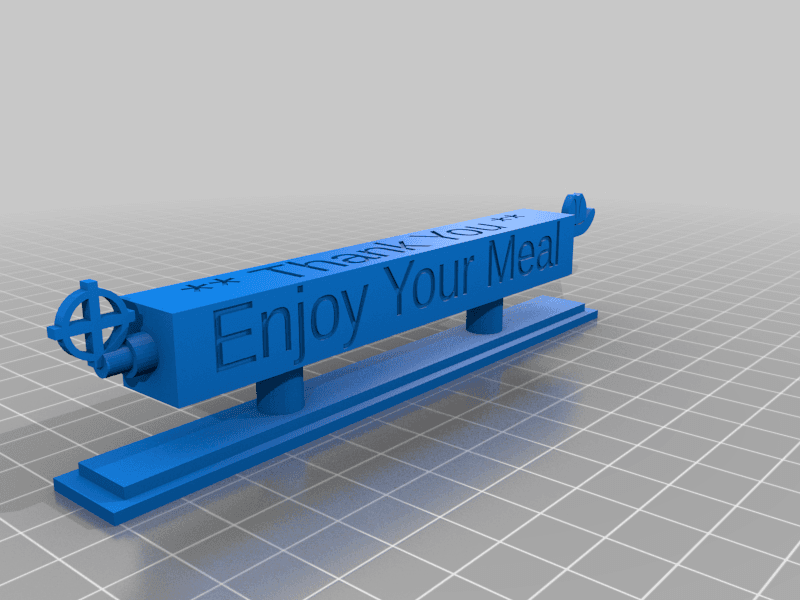 Customizable Table Sign 3d model