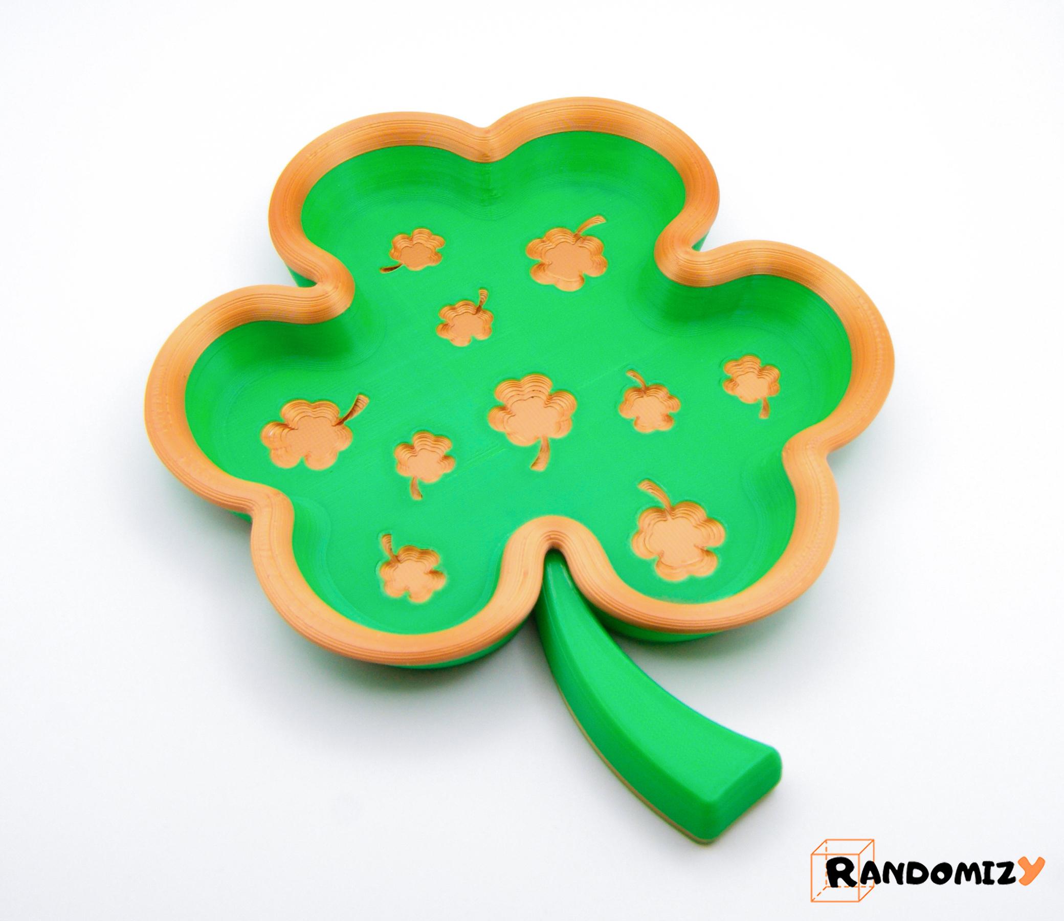 Clover Tray (Engraved) 3d model