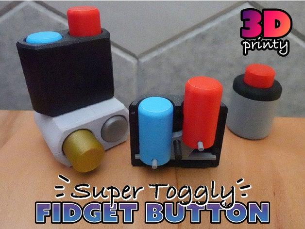 Super Toggly Fidget Button 3d model