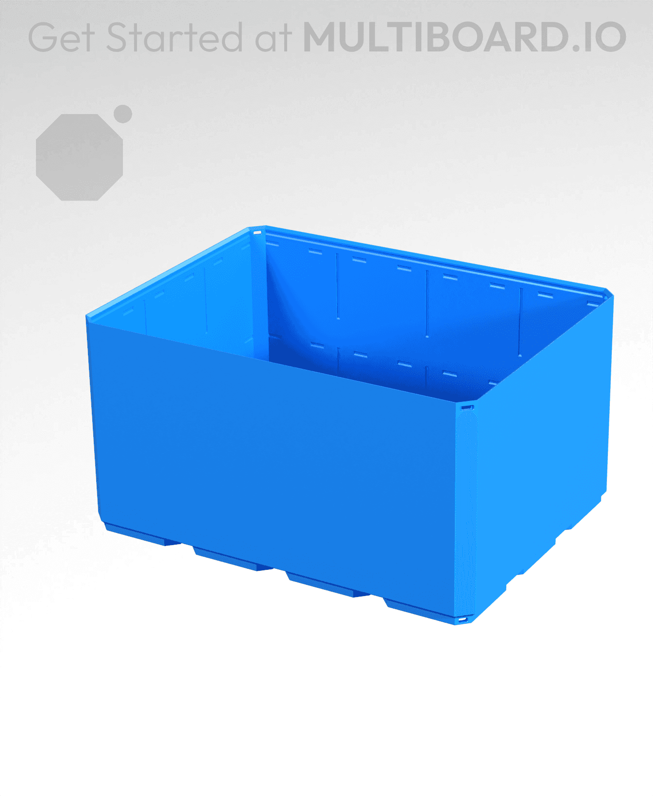 4x3x2 - Simple Walls - Multibin Shell 3d model