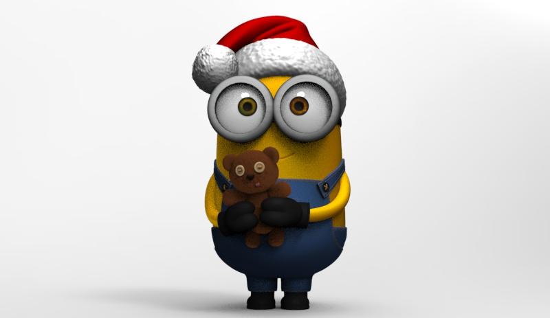 Santa Hat Minion 3d model