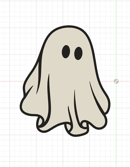 Cute ghost wall art 3d model