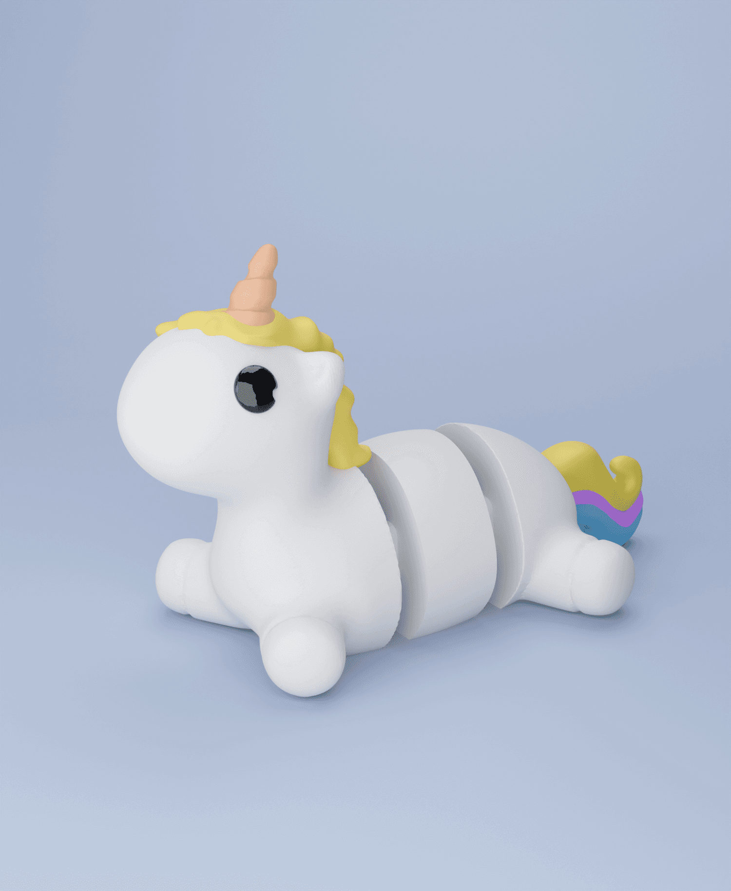 3D Flexi Unicorn Keychain (Limited Time Free) 3d model