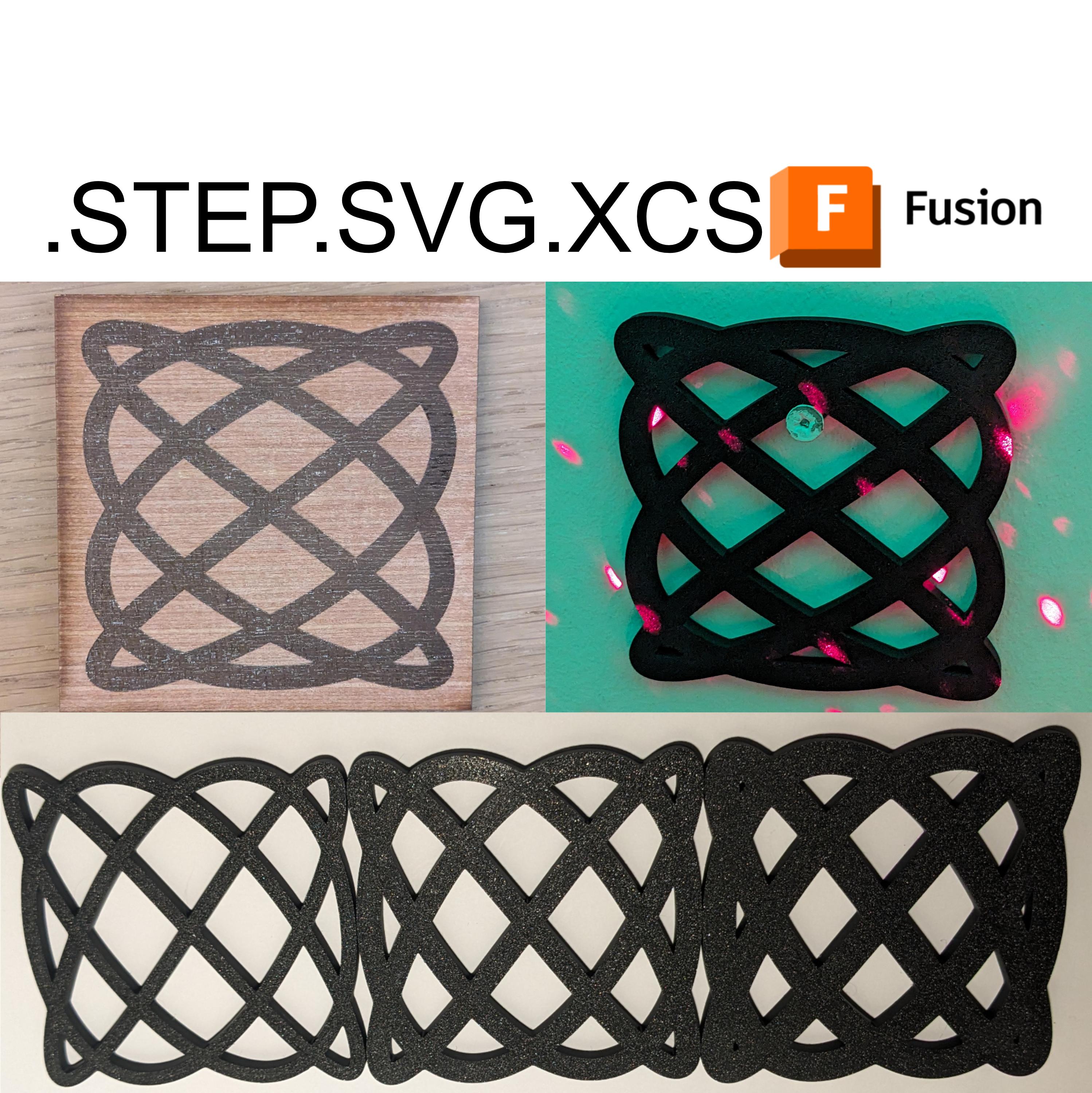 Lissajous Figure Wall Art Coaster 3d model