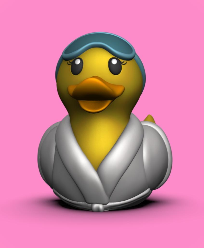 Bedtime/Spa Day Duckie (+MMU 3mf) 3d model