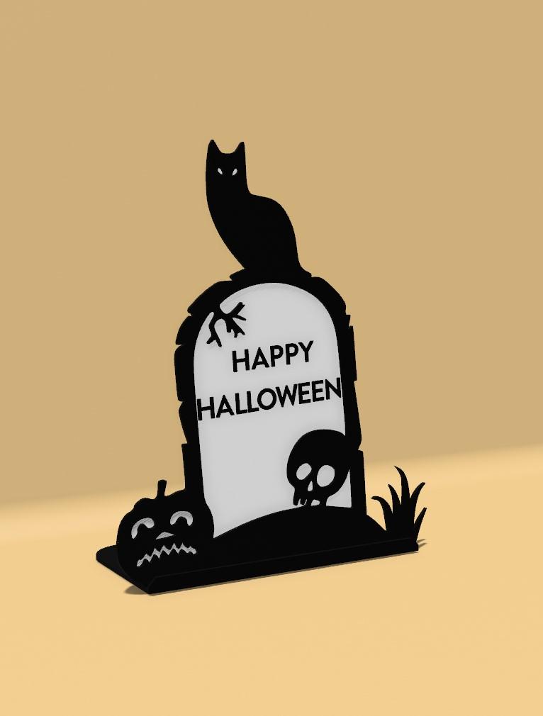 HALLOWEEN HEADSTONES CANDLE HOLDER 3d model