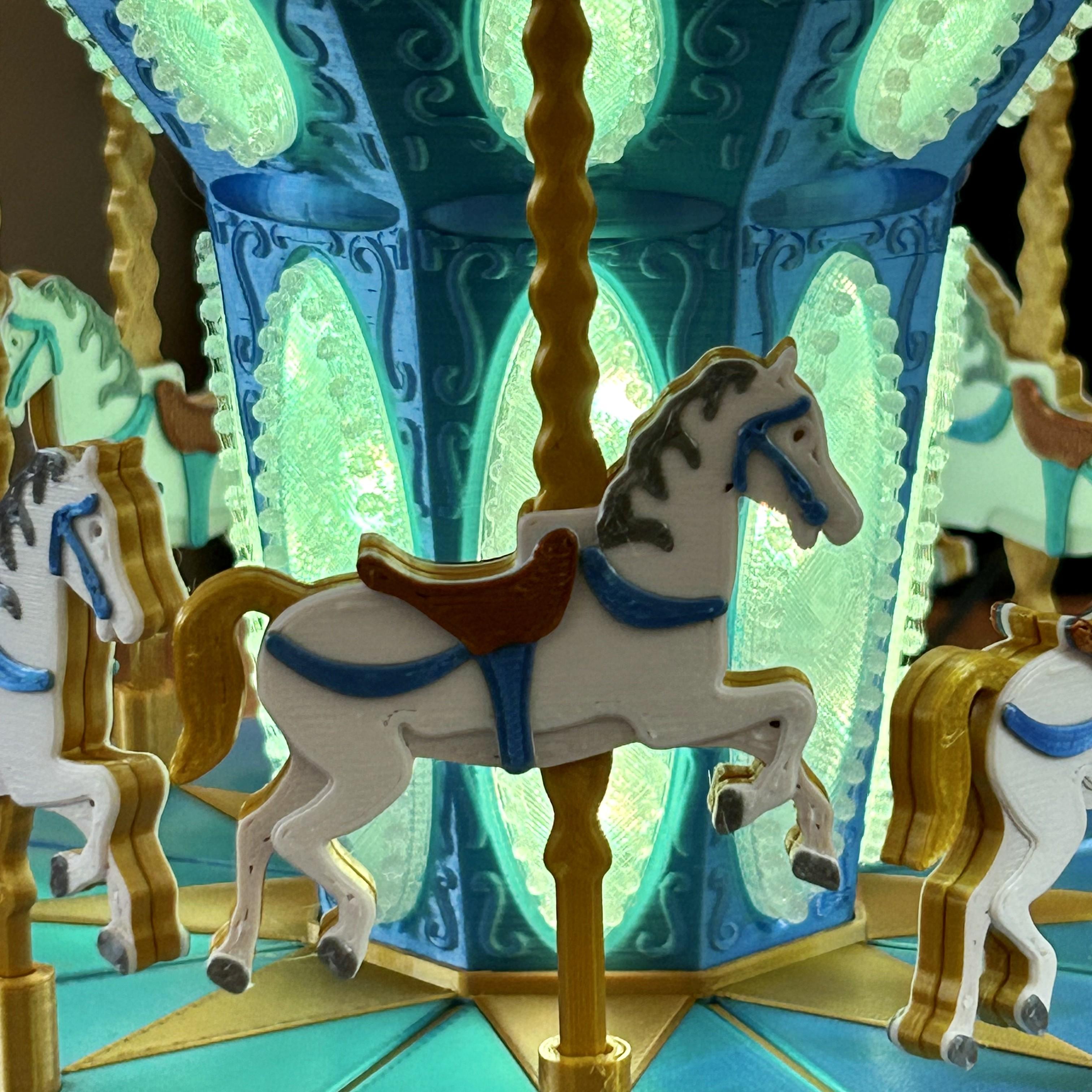 Carousel Lamp with Mechanical Movement 3d model