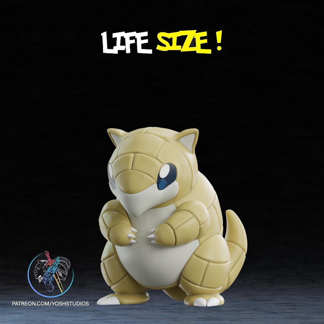 Life Size Sandshrew 3D Printer STL FIle 3d model