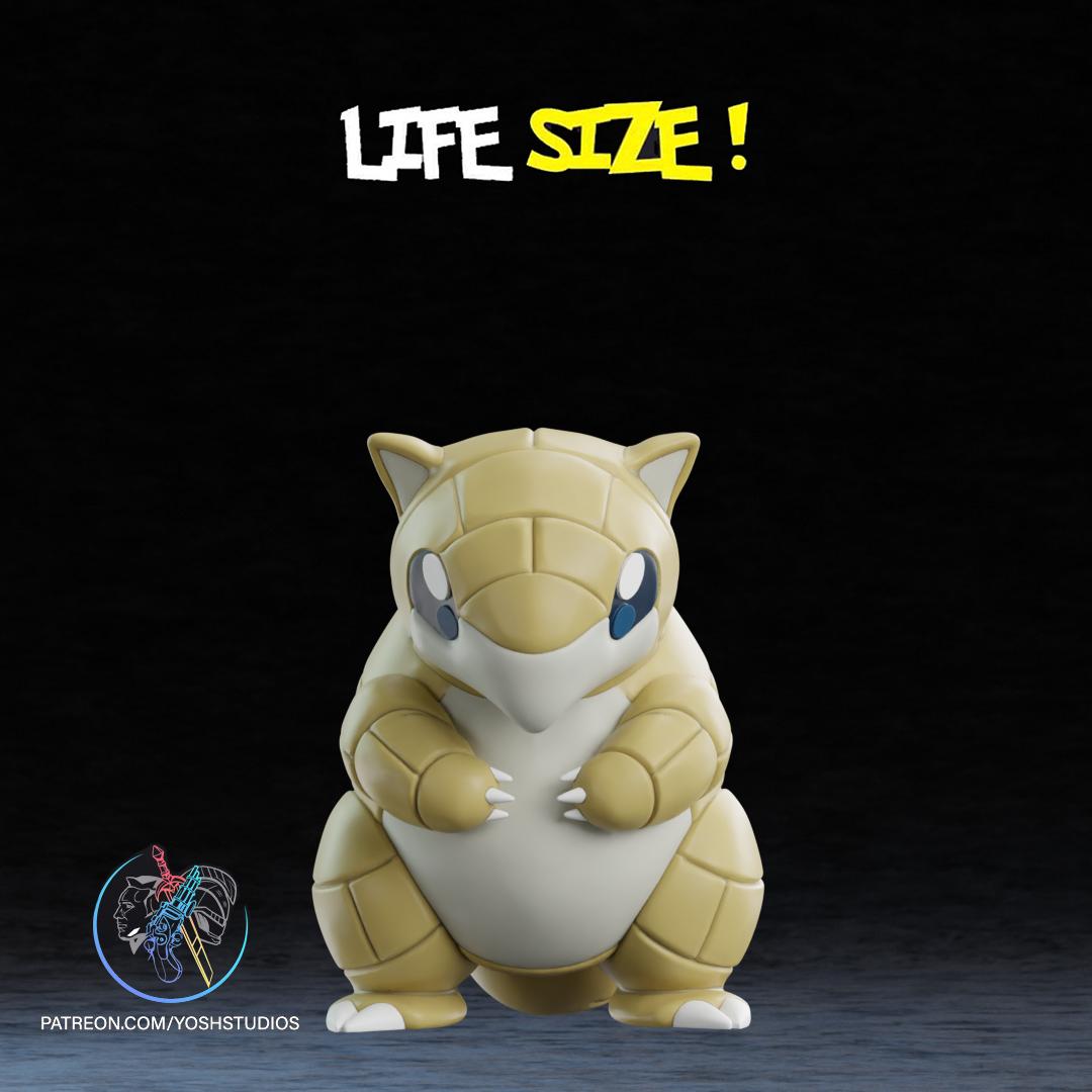 Life Size Sandshrew 3D Printer STL FIle 3d model