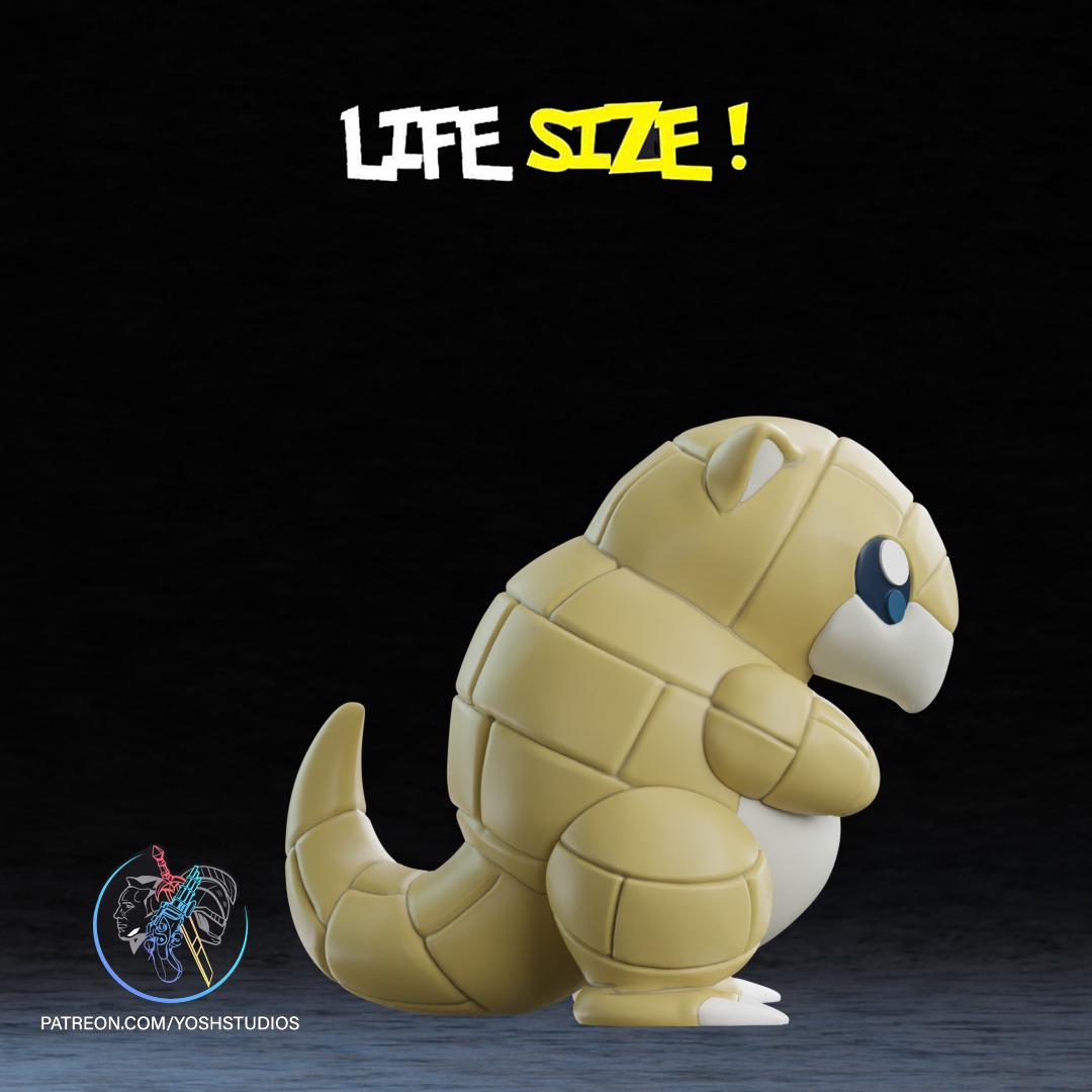 Life Size Sandshrew 3D Printer STL FIle 3d model