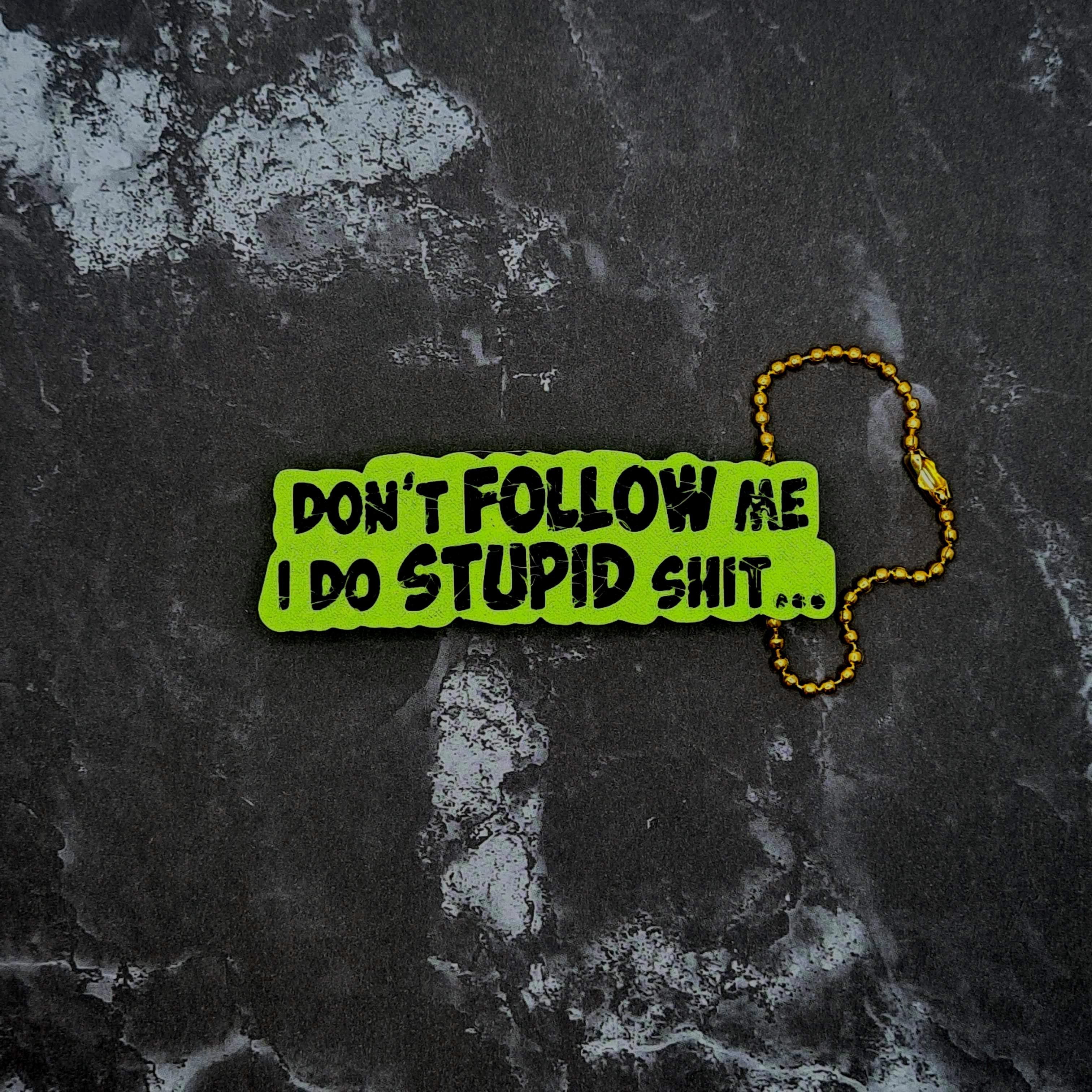 Don't Follow Me, I Do Stupid Sh*t Keychain 3d model