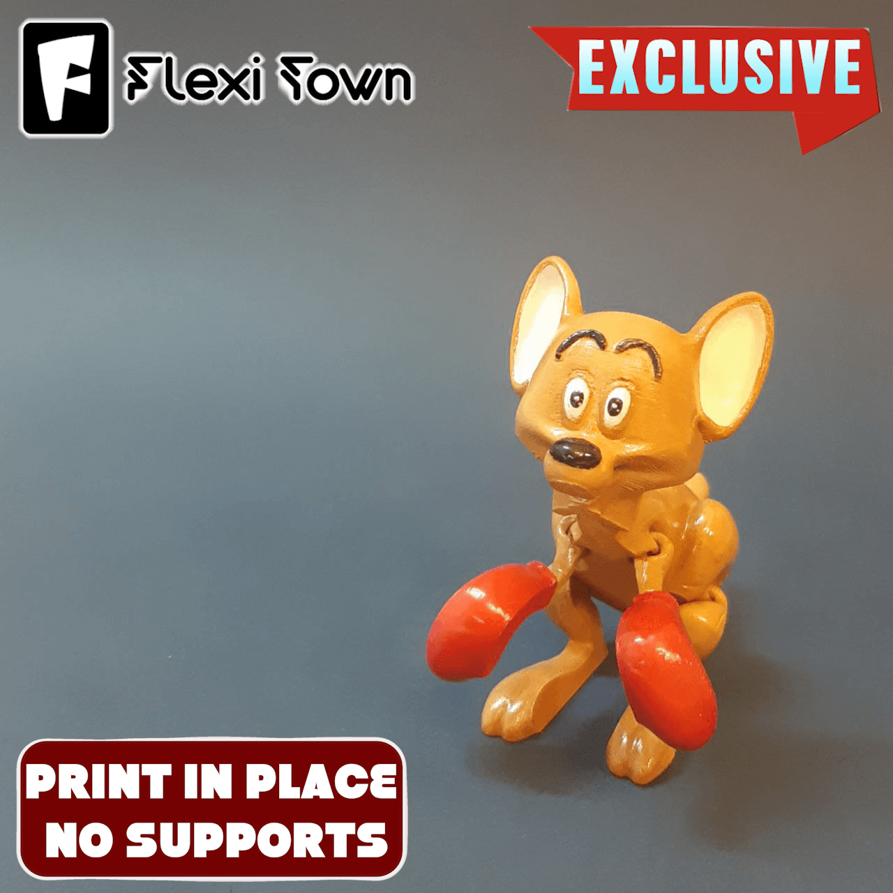 Flexi Print-in-Place Hippety Hopper 3d model