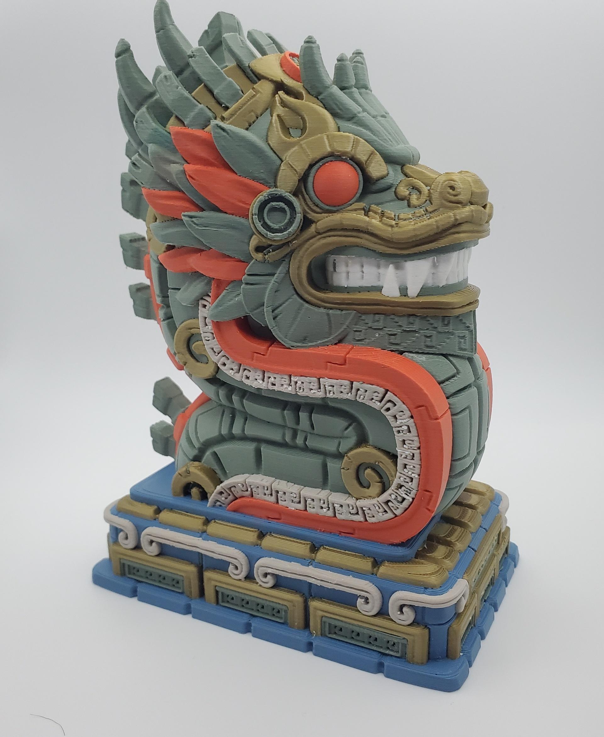 Aztec Dragon bust (Pre-Supported) - X1C All Polymaker Polyterra  - 3d model