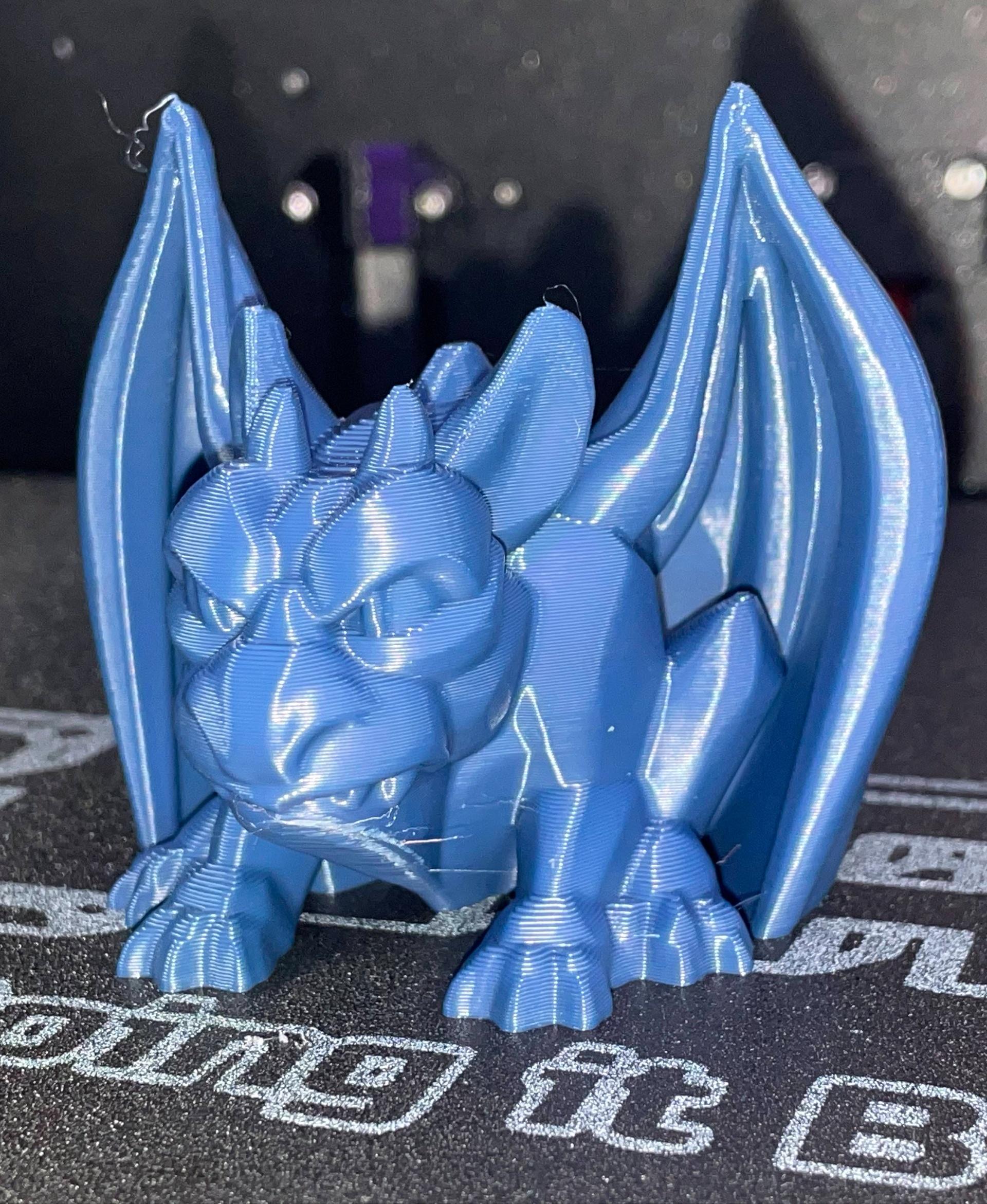 Mini Gargoyle - Sculptember Model #10 - Printed with Polar Filament Deep Space PLA! - 3d model